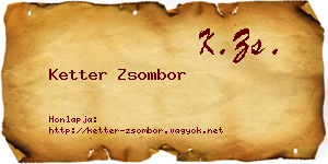 Ketter Zsombor névjegykártya